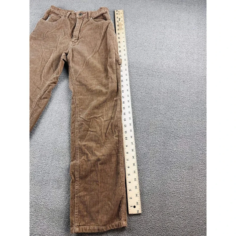 Vintage Gasoline Industrial Pants Women 14 Brown Corduroy Carpenter Hong Kong 90
